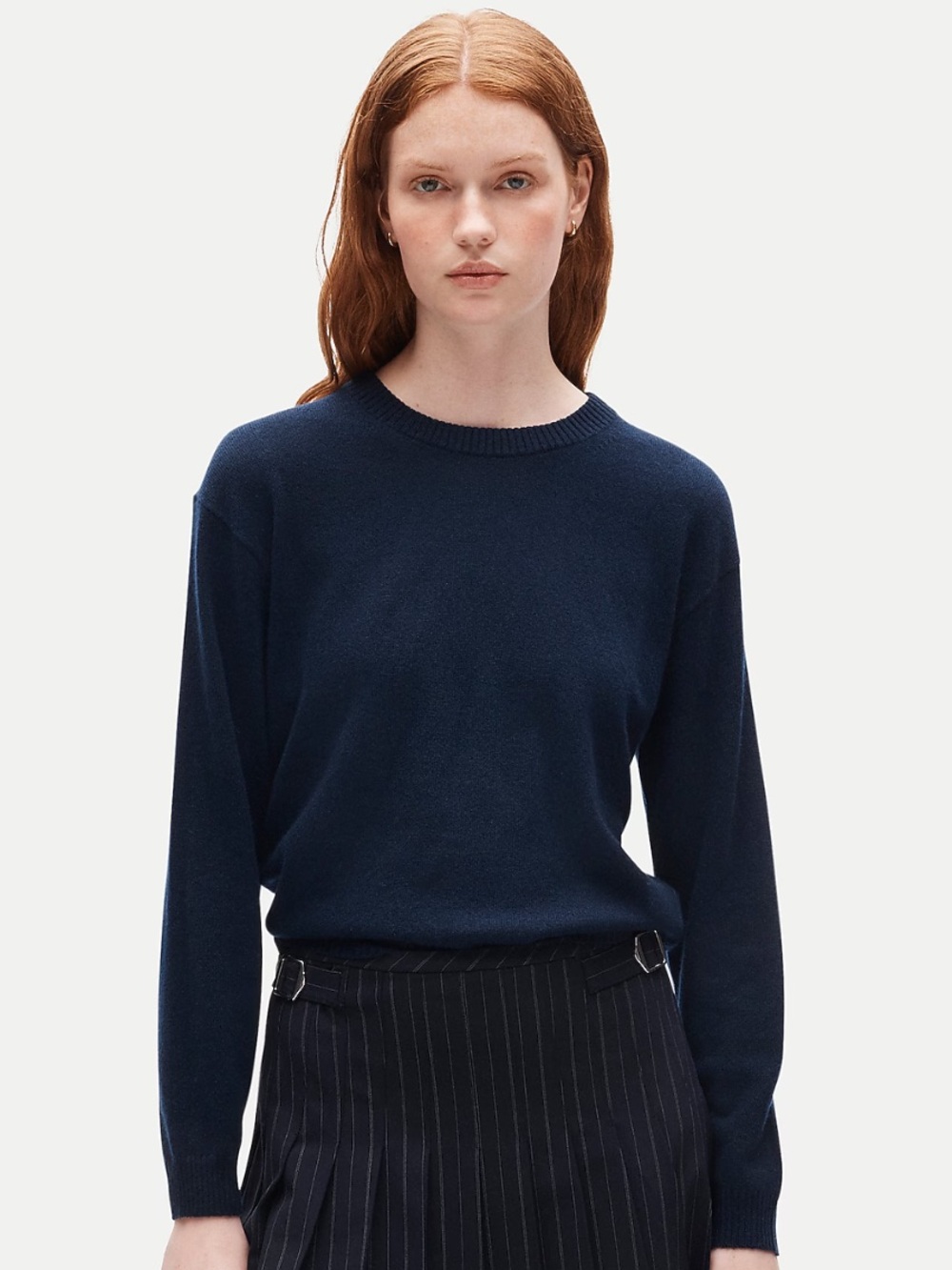 J. Crew Navy Crewneck 100% Cashmere Sweater
